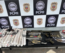 PCPR apreende cerca de 30 quilos de explosivos e armas de fogo em Piraquara 