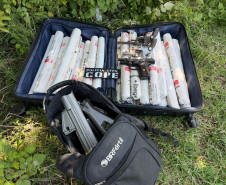 PCPR apreende cerca de 30 quilos de explosivos e armas de fogo em Piraquara 
