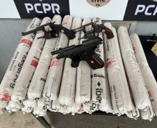 PCPR apreende cerca de 30 quilos de explosivos e armas de fogo em Piraquara 