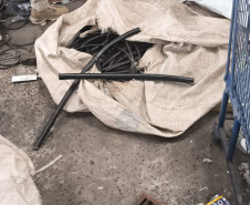 PCPRR apreende 200 quilos de cabos de energia e prende homem por receptação em Ponta Grossa