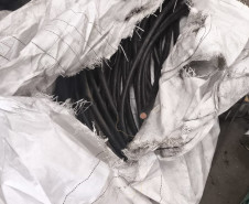 PCPRR apreende 200 quilos de cabos de energia e prende homem por receptação em Ponta Grossa