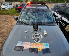 PCPR e PMPR prendem dois homens em flagrante por tráfico de drogas em Tapejara