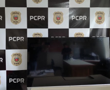 PCPR recupera televisão furtada e identifica suspeito de receptação em Jaguariaíva