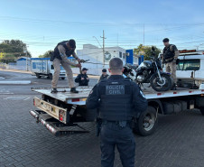 PCPR e PMPR apreendem 6 motocicletas durante operação em Pitanga