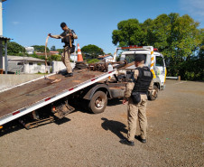 PCPR e PMPR apreendem 6 motocicletas durante operação em Pitanga