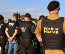 PCPR e PMPR apreendem quase 900 quilos de maconha e arsenal em depósito rural no Oeste do Paraná