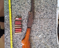 PCPR e PMPR prendem homem em flagrante por violência doméstica e disparo de arma de fogo em Jaguariaíva
