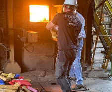 PCPR realiza a incineração de mais de 1,3 toneladas de entorpecentes em Campo Mourão