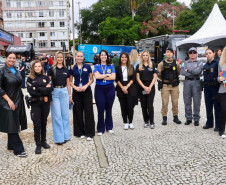Forças de segurança participam do evento Mulheres em Ação, em Curitiba