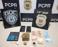 PCPR e GCM prendem homem em flagrante por tráfico de drogas em Ponta Grossa