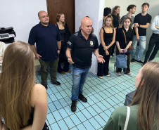 PCPR recebe estudantes de direito para visita técnica à Central de Flagrantes, em Curitiba