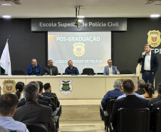 PCPR inicia curso de pós-graduação para 81 delegados em Curitiba