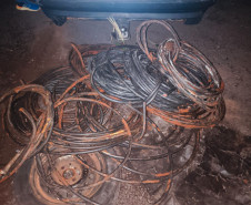 PCPR prende 10 pessoas em flagrante por furto de cabos de cobre em Toledo