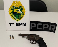 PCPR e PMPR prendem homem em flagrante posse irregular de arma de fogo e munição em Tapejara