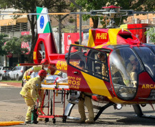 Maio Amarelo: forças de segurança realizam simulado de sinistro de trânsito em Maringá