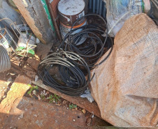 PCPR e PMPR prendem homem em flagrante por receptação de fios de cobre em Cascavel