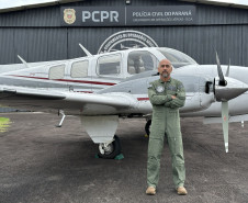 Com seu primeiro comandante de avião, PCPR intensifica uso de aeronave de asa fixa
