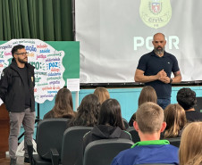 PCPR promove palestras sobre combate à violência doméstica para 300 estudantes em São Mateus do Sul