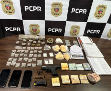 PCPR prende homem por tráfico de drogas e apreende dois adolescentes em Fazenda Rio Grande