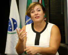 Delegada coordenadora das Delegacias da Mulher do Estado do Paran&aacute;, M&aacute;rcia Rejeane Vieira Marcondes. Curitiba,22/03/2019 Foto:Jaelson Lucas / ANPr