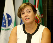 Delegada coordenadora das Delegacias da Mulher do Estado do Paran&aacute;, M&aacute;rcia Rejeane Vieira Marcondes. Curitiba,22/03/2019 Foto:Jaelson Lucas / ANPr