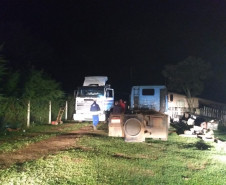 PCPR recupera carretas roubadas em propriedade de membro de quadrilha de roubo a carga da RMC