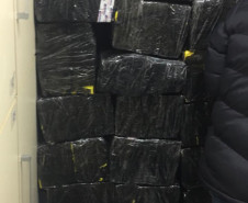 Droga apreendida em Porto Amazonas.
