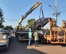PCPR inicia retirada de veículos em pátios de delegacias.