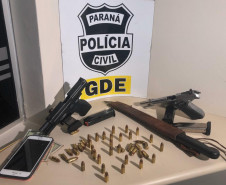 PCPR apreende armas de fogo envolvendo ocorrência de violência doméstica no Oeste do Estado