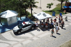 Ponto de informação da PCPR no litoral paranaense