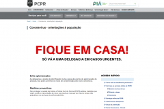 Print de tela da página criada pela polícia civil.