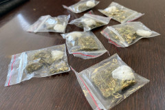 Porções de maconha apreendidas durante ação policial
