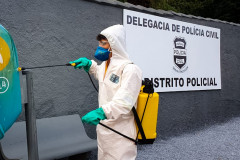 Delegacias de Curitiba sendo higienizadas