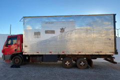 Caminhão que transportava o contrabando