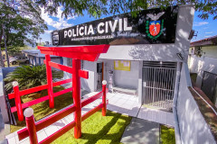 Fachada da nova delegacia de Assai