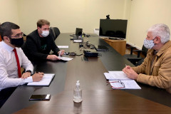 Reunião dos representantes da policia civil e da banca examinadora