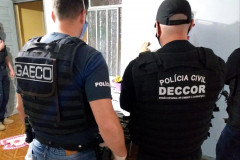 Policiais civis de costas