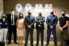 Participantes posando para foto