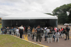 Policiais reunidos para operação verão