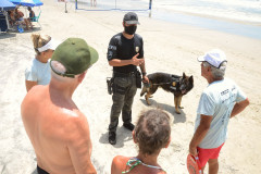 Caes policiais da PCPR no litoral