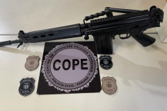 PCPR recupera fuzil do exército furtado em Santa Catarina