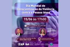 PCPR convida servidores e público em geral a participarem de live sobre pessoa idosa 