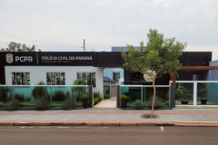 Fachada da delegacia de Marmeleiro