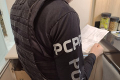 Policial civil analisa documento