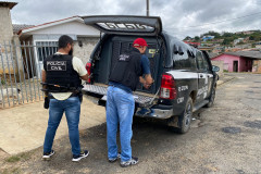 PCPR cumpre mandado de busca e apreensão contra suspeito de violência domestica em Palmeira