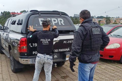 PCPR prende homem por descumprimento de medida protetiva, ameaça e furto em Castro