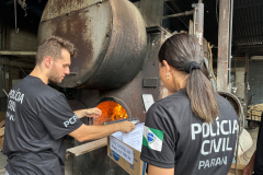 PCPR realiza segunda incineração de drogas apreendidas no Litoral durante o Verão Maior Paraná