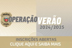 Inscrições de policiais da PCPR para Operação Verão 24/25 começa na segunda-feira