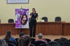 PCPR realiza palestra sobre o combate à violência doméstica e familiar contra a mulher em Abatiá