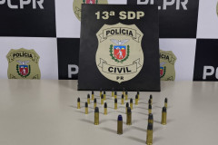 PCPR prende homem em flagrante por posse irregular de munição em Ponta Grossa